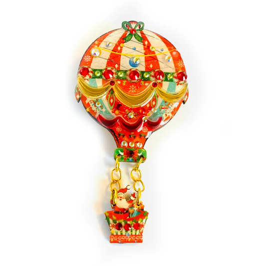 Christmas Hot Air Balloon Brooch by Rosie Rose Parker-0